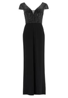 Jumpsuit mit Stickerei und kleinem Ärmelansatz