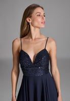 Abendkleid mit Schnür-Oberteil aus Paillette