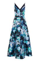 Abendkleid aus bedrucktem Twill