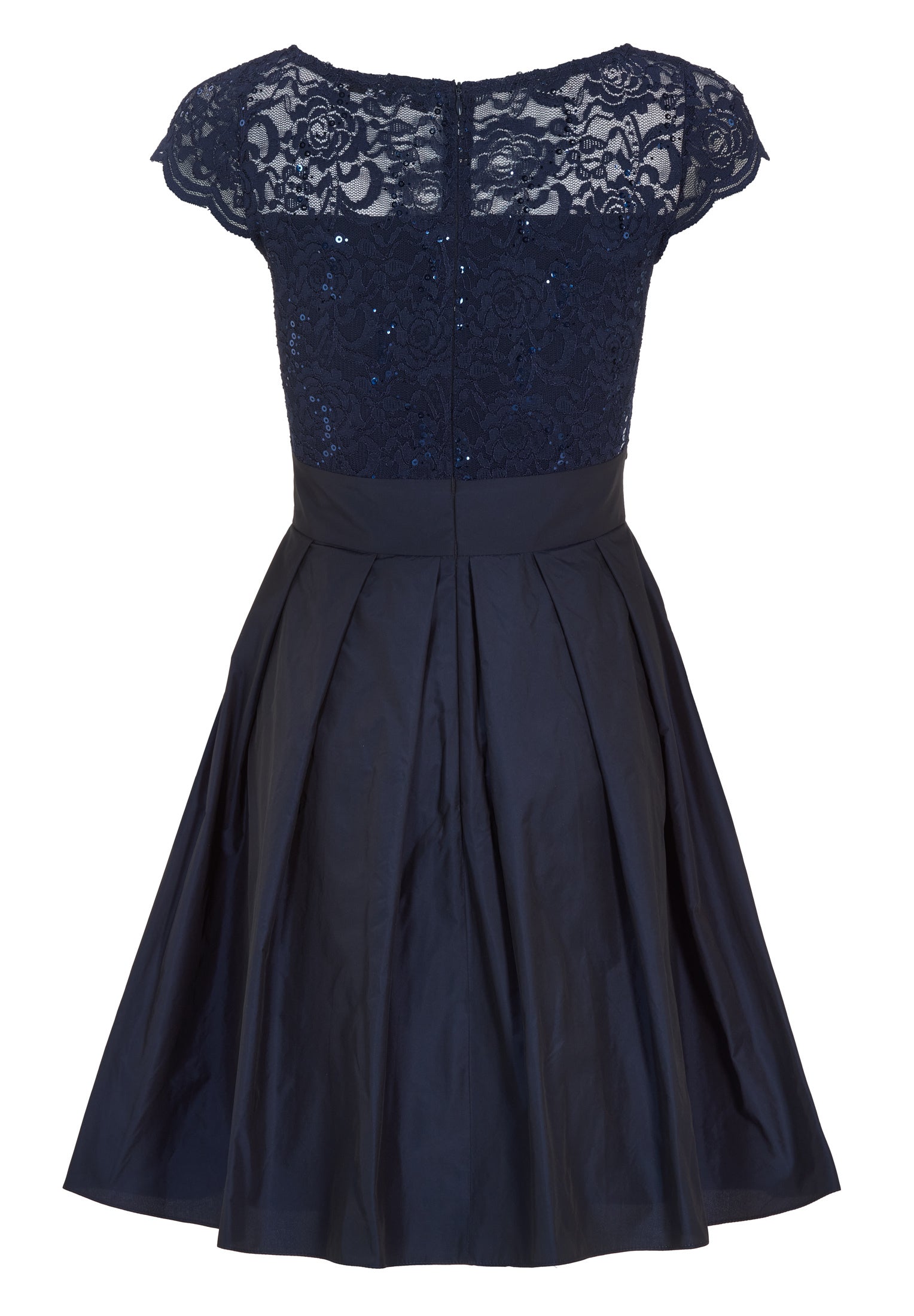 Cocktailkleid aus Taft und Spitze