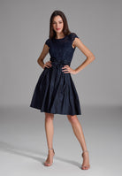 Cocktailkleid aus Taft und Spitze