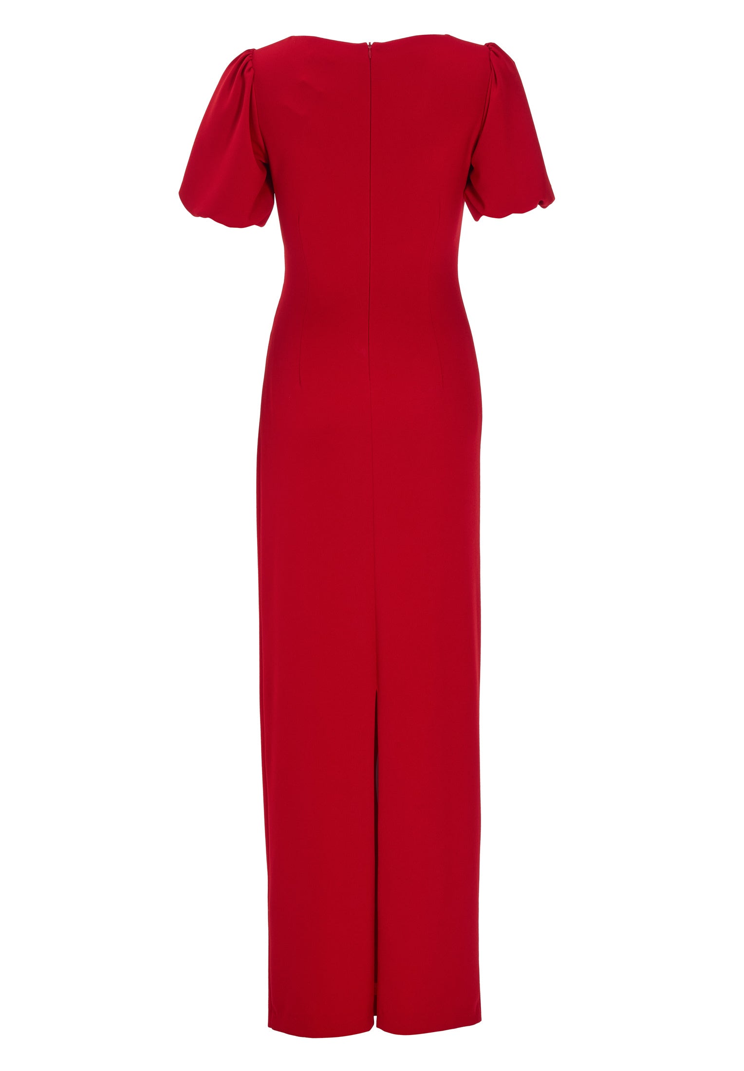 Abendkleid mit Puffärmeln aus Crepe Jersey