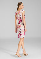 Scuba-Tageskleid mit Drapierung