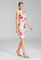 Scuba-Tageskleid mit Drapierung