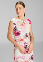 Scuba-Tageskleid mit Drapierung