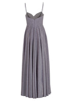 Schimmerndes Abendkleid mit Drapierung