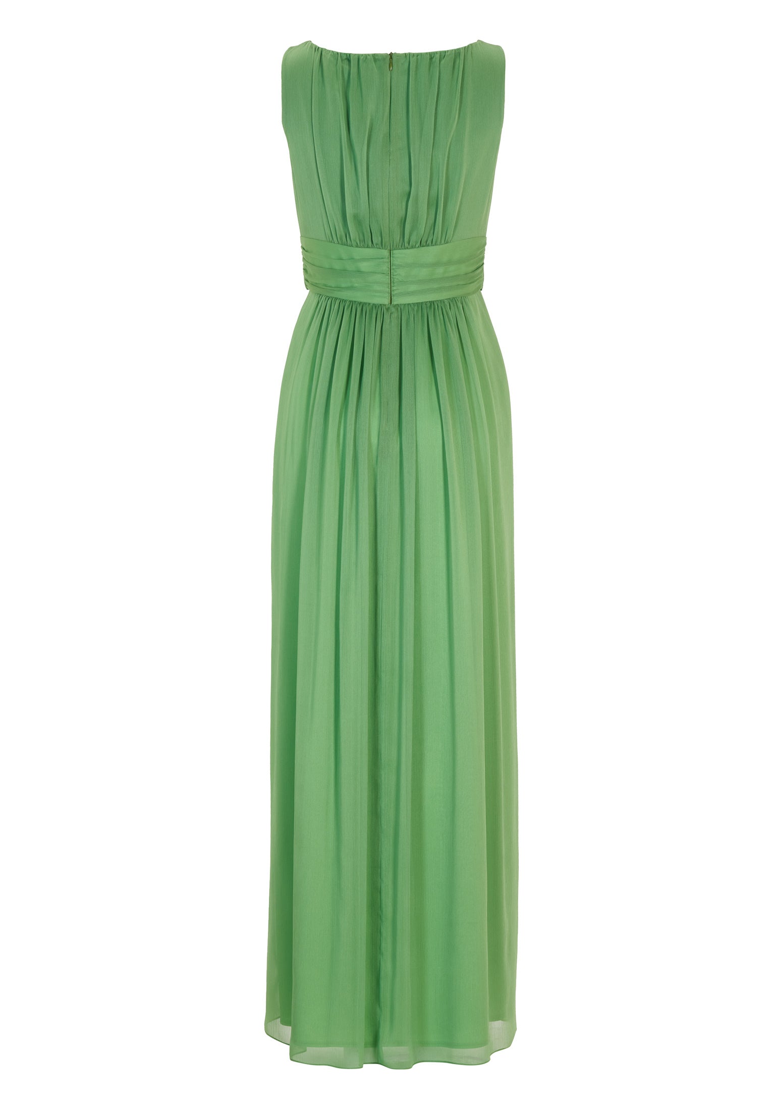 Abendkleid aus Crinkle Chiffon mit Knoten Detail