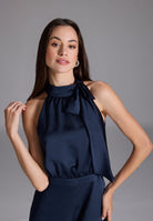 Ärmelloser Jumpsuit mit Schluppe