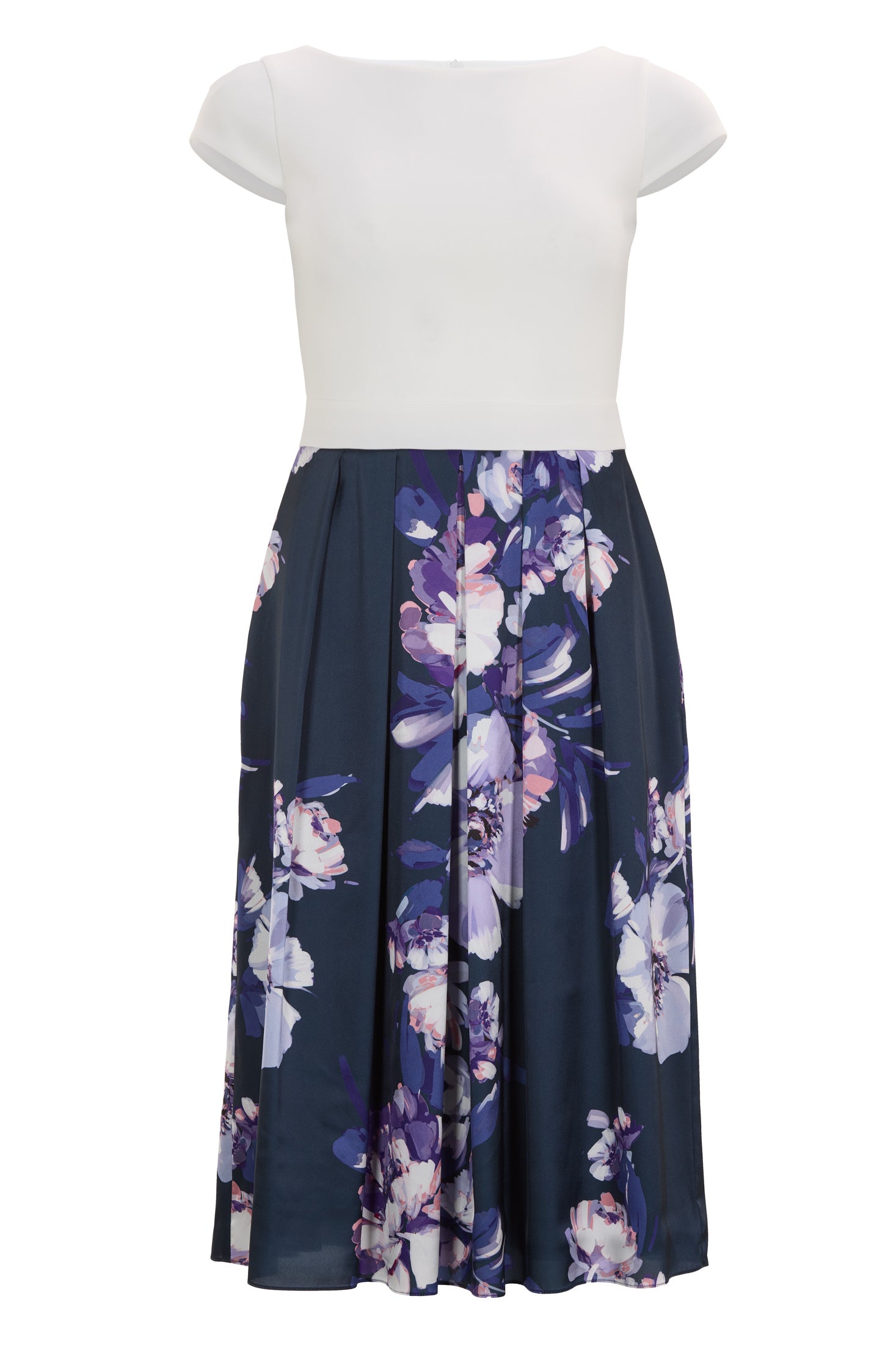 Cocktailkleid aus Material Mix