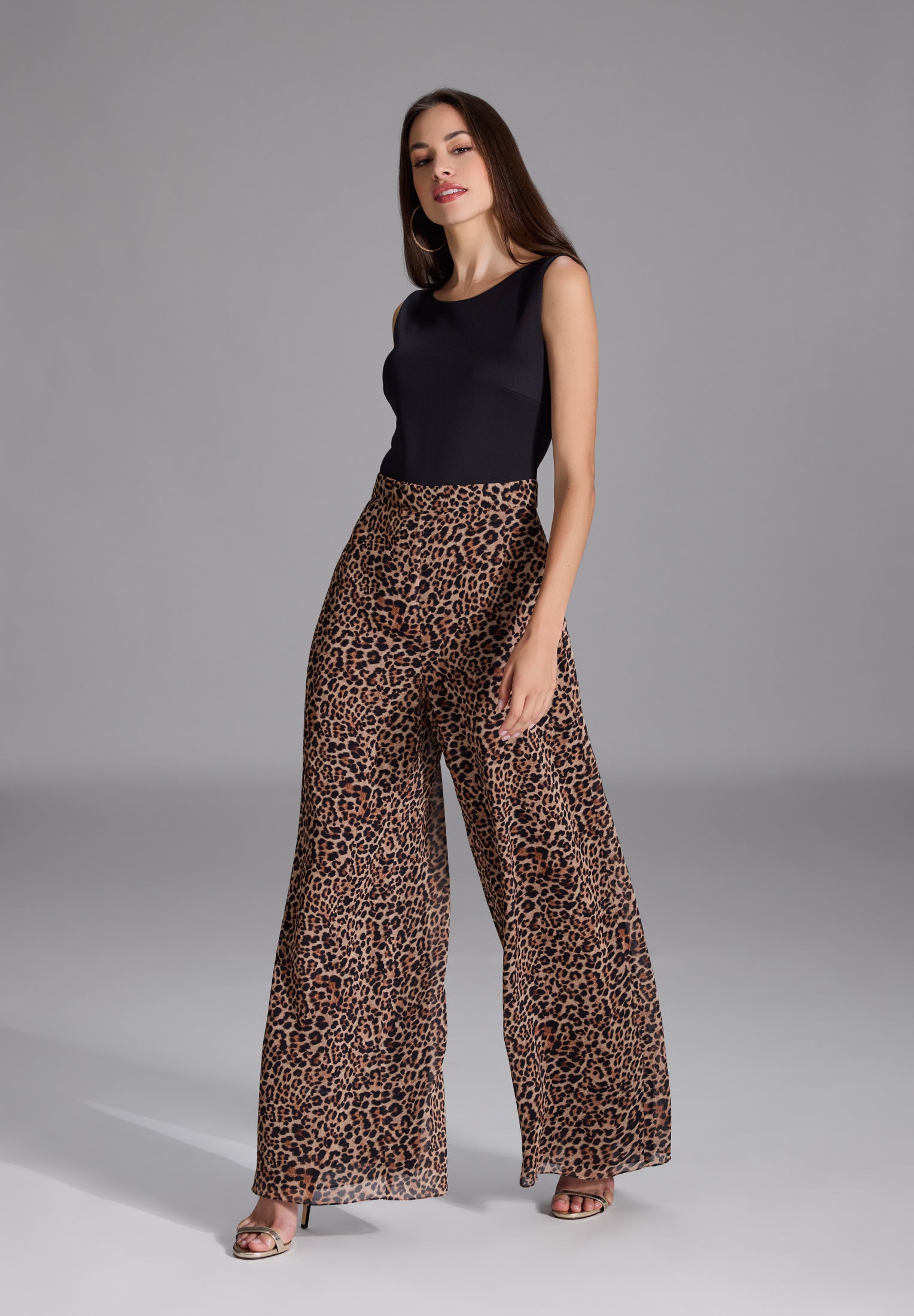 Jumpsuit mit weiter Hose in Animal Print