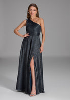 One Shoulder Abendkleid mit Cut-out navy