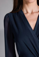 Cocktailkleid aus Chiffon mit Satin Kanten