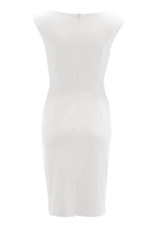 Etui Kleid aus Crepe Jersey mit Drapierung