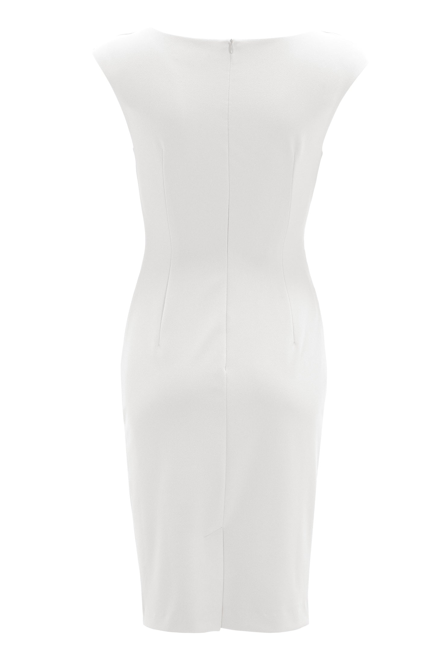 Etui Kleid aus Crepe Jersey mit Drapierung