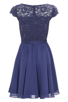 Cocktailkleid mit Spitzenoberteil und Chiffon Rock