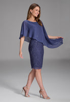 Cocktailkleid mit Überwurf