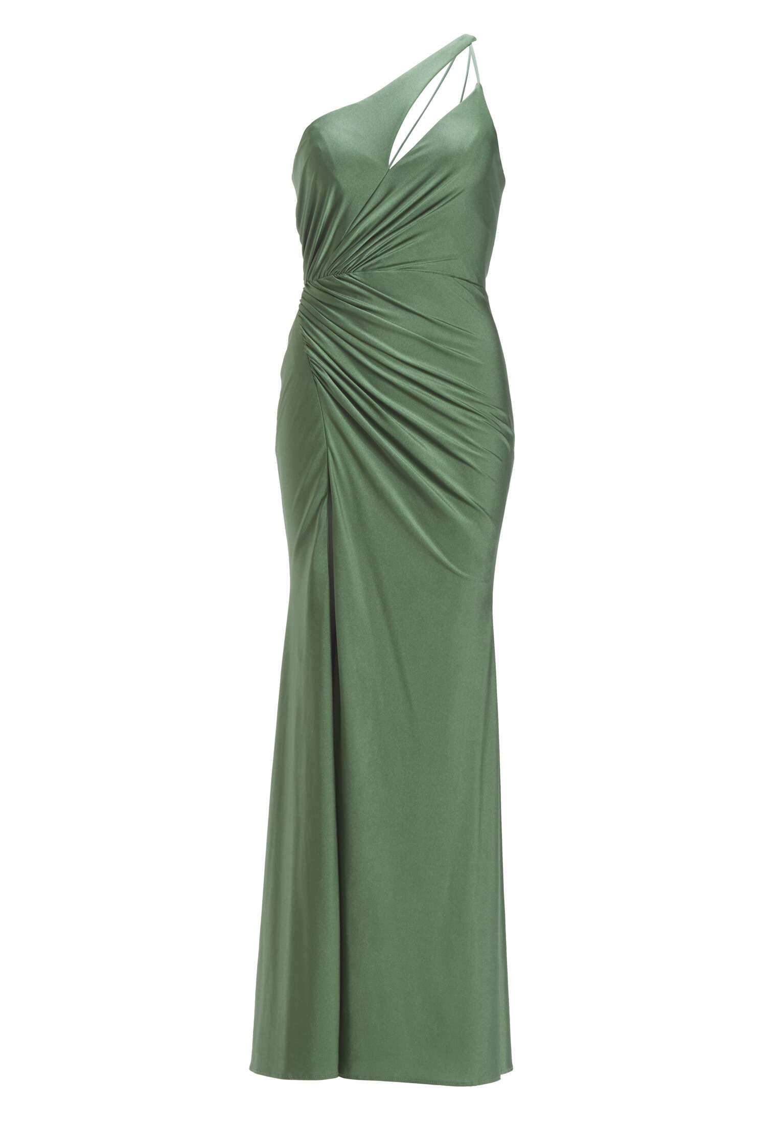 One-Shoulder-Kleid mit Cut-Out und Beinschlitz