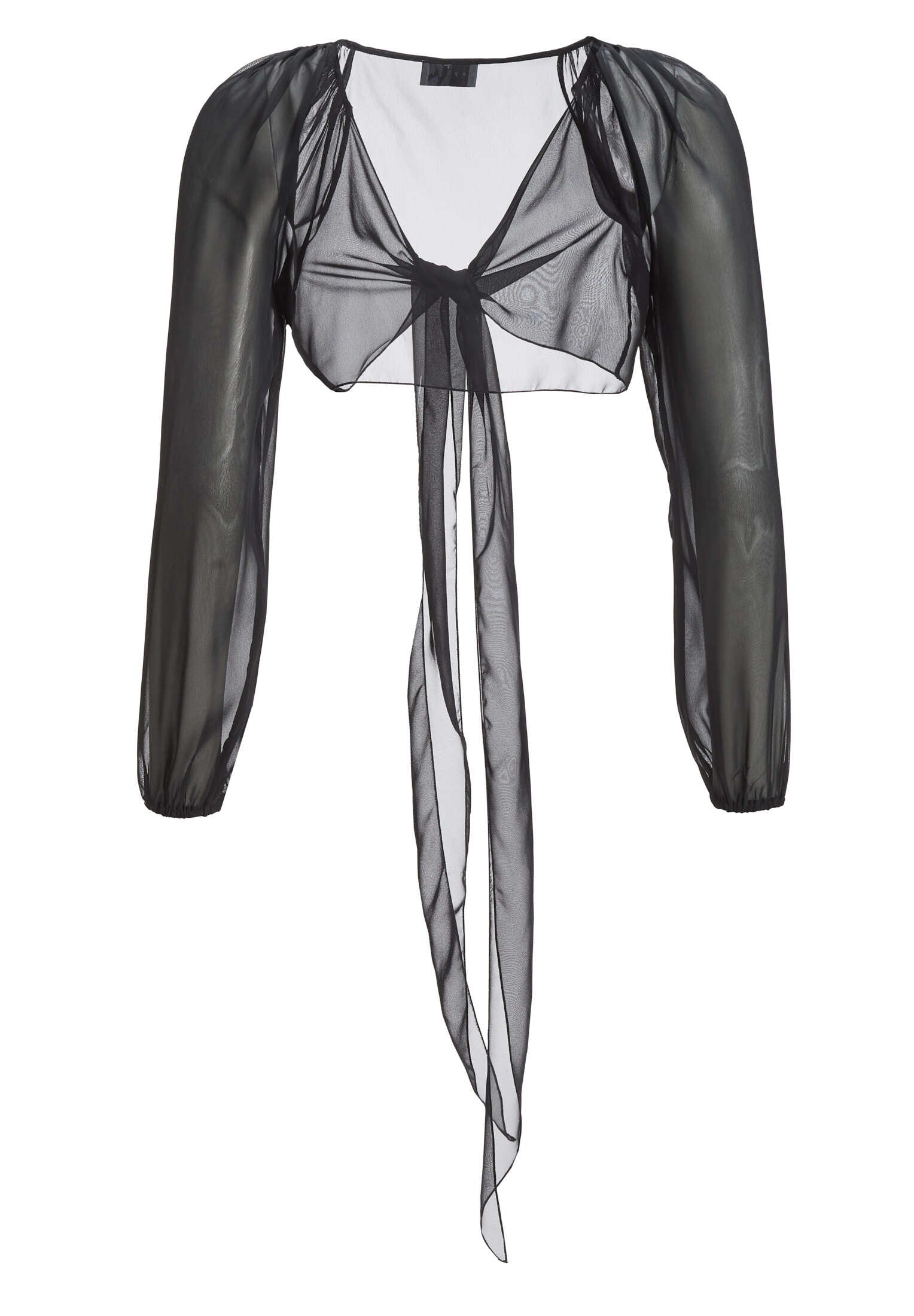 Wickelbolero mit langen Ärmeln