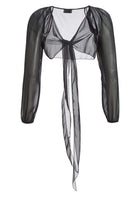 Wickelbolero mit langen Ärmeln