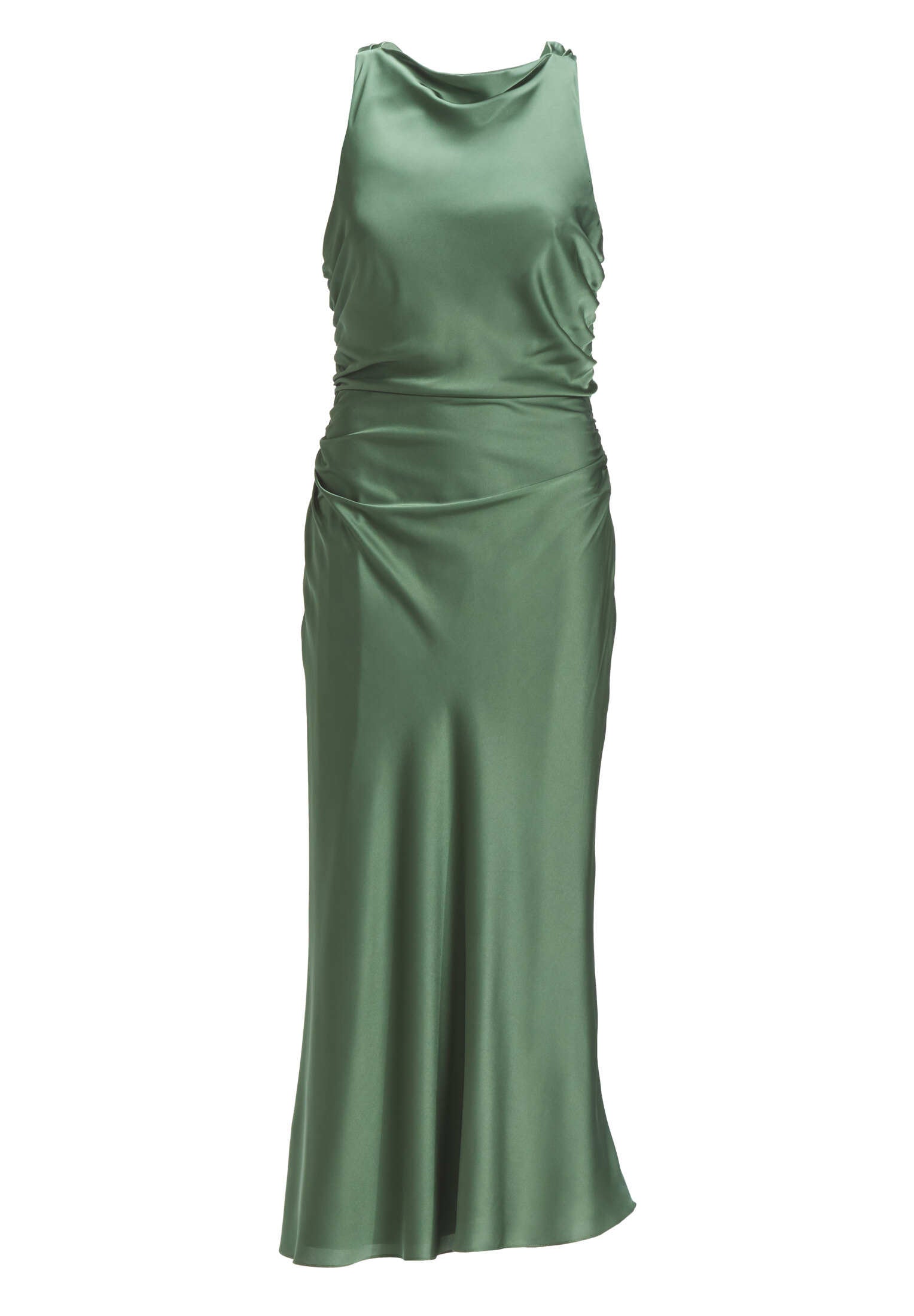 Midikleid aus Satin mit Rückenausschnitt