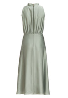 Midi Kleid aus nachhaltigem Satin mit Drapierung am Kragen