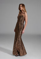 Paillettenkleid mit Corsagentop