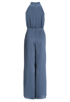 Jumpsuit mit Schluppe aus gehämmertem Satin