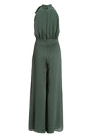 Jumpsuit mit Schluppe aus gehämmertem Satin