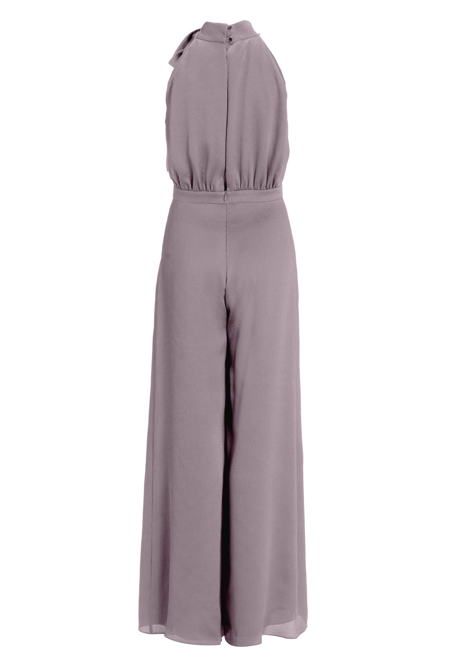 Jumpsuit mit Schluppe aus gehämmertem Satin