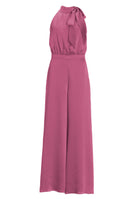 Jumpsuit mit Schluppe aus gehämmertem Satin