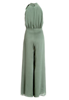 Jumpsuit mit Schluppe aus gehämmertem Satin