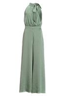 Jumpsuit mit Schluppe aus gehämmertem Satin