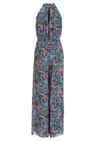 Jumpsuit mit Schluppe aus floral bedrucktem Viscose Material