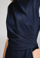 Jumpsuit aus Crepe Jersey mit Drapierung