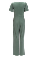 Jumpsuit aus Crepe Jersey mit Ballonärmeln