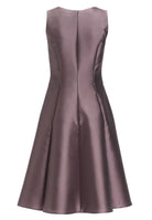 Midi langes Cocktailkleid aus Twill mit Godets