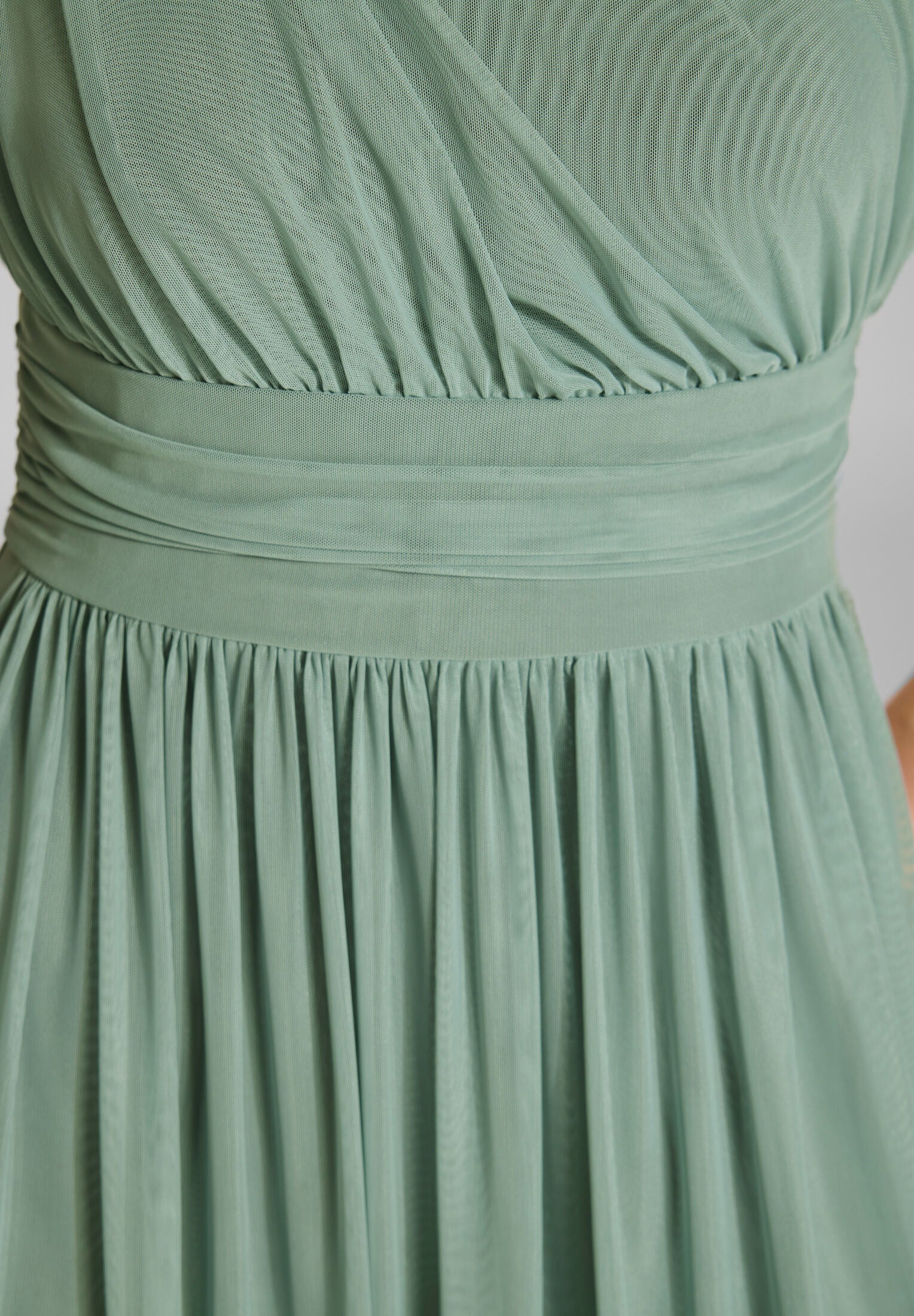 Abendkleid One Shoulder aus Mesh