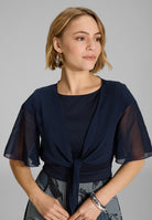 Chiffon Bolero mit Knoten