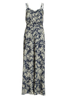 Jumpsuit aus floral bedrucktem Satin mit Spagettiträgern