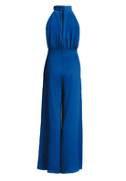 Jumpsuit mit Schluppe aus gehämmertem Satin