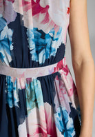 Abendkleid aus bedrucktem Chiffon