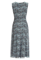 Midi Kleid aus weichem Mesh mit abstraktem Animal Print