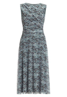 Midi Kleid aus weichem Mesh mit abstraktem Animal Print