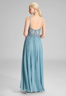 Chiffonkleid mit Stickerei