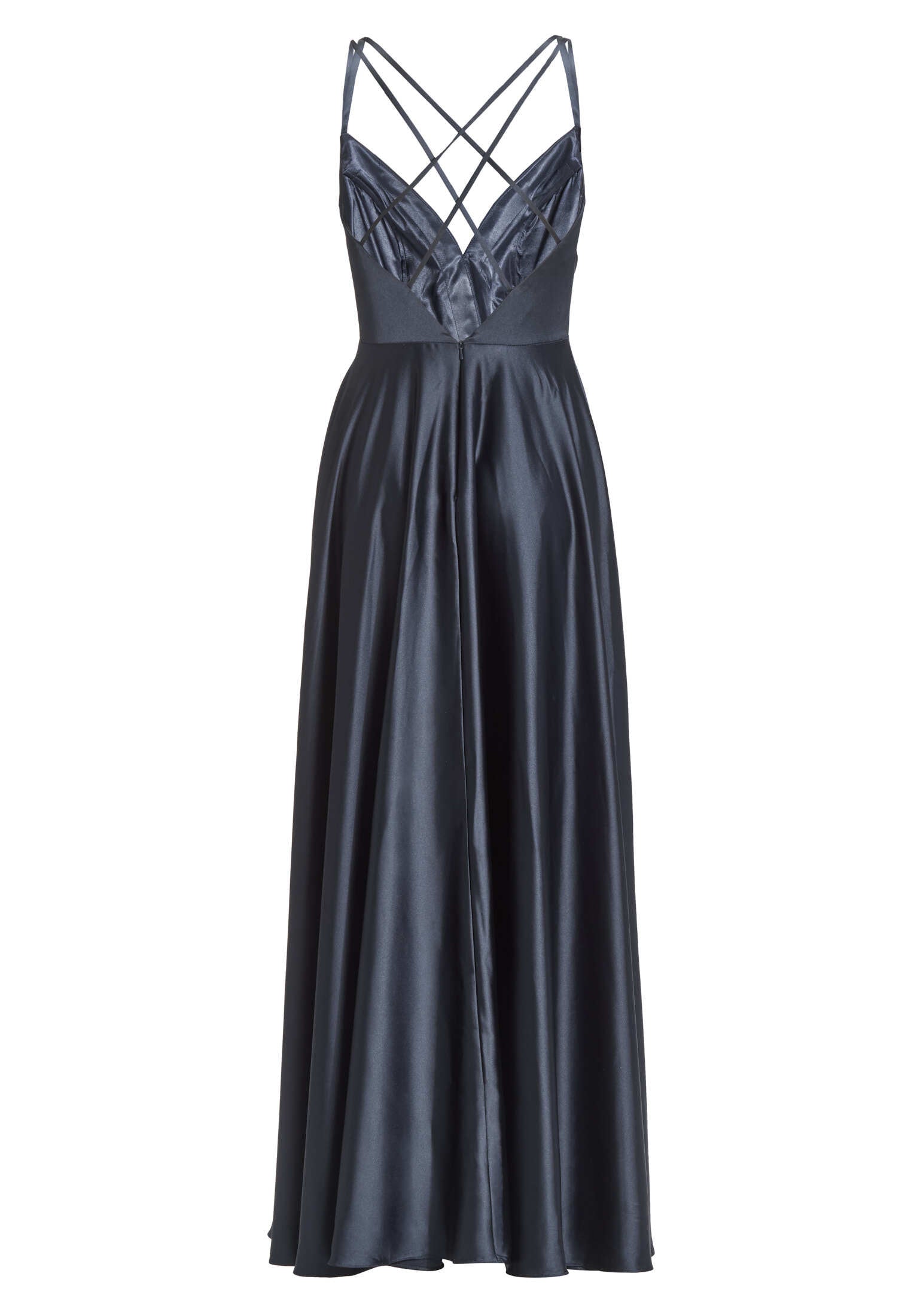 Satinkleid mit Beinschlitz