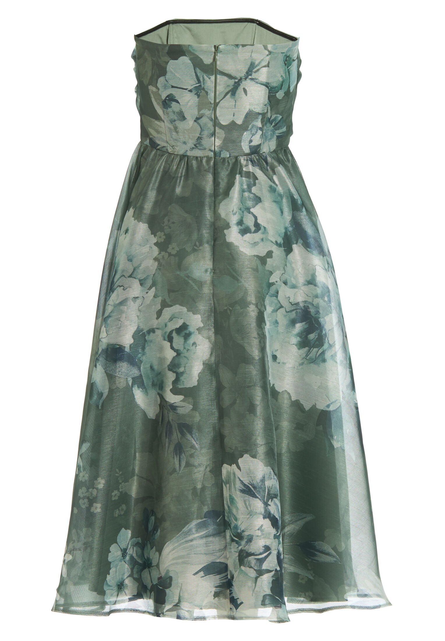 Korsage Kleid aus bedrucktem Organza