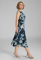 Midi Kleid aus weichem Mesh mit Ikat Druck