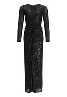 Gerafftes Abendkleid aus elastischer Paillette