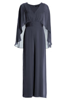 Jumpsuit aus Crinkle Chiffon mit angeschnittenem Cape