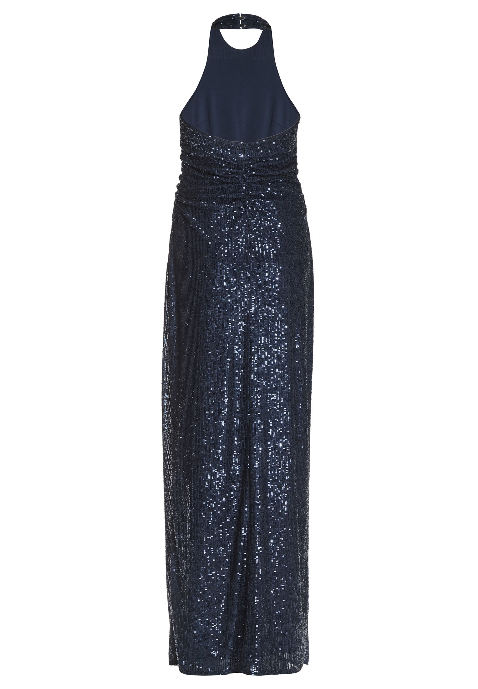 Figurbetontes Abendkleid aus elastischer Paillette mit amerikanischem Ausschnitt